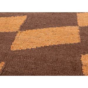 พรมไหมทอมือลายเรขาคณิตสีน้ำตาลเบจคลาสสิก รุ่น Indusbar สำหรับห้องนั่งเล่น-รุ่น ADPS-13001 - Product Image 3