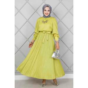 Vestido Hijab Cintura Elástica Aceite Verde - Product Image 2