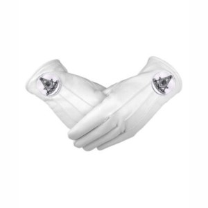 Top Selling Masonic Gloves High Quality Embroidered White 100% Cotton Hand Made Masonic Gloves - Product Image 5