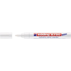 Industrial Paint <b>Marker</b> Edding 8750 <b>White</b> Round Tip 2-4 mm Pack of 10 - Product Image 1