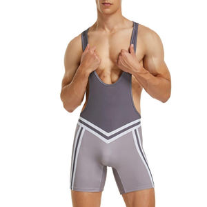 Maillots de lutte sur mesure de qualité supérieure pour hommes extensible et conçu en tissu Singlet de lutte de couleur unie - Product Image 3