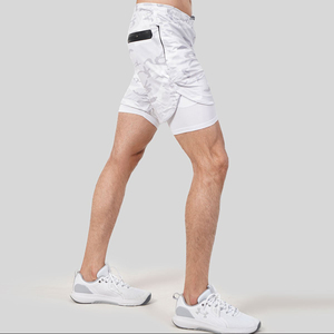 Short de sport personnalisé unisexe pour sports d'hiver en maille pour la course à pied et le fitness ensemble en coton uni de grande taille pour les collations de sports d'été - Product Image 5