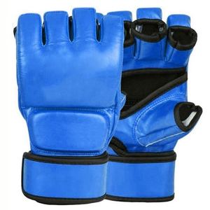 Fabrication de gants de grappling MMA personnalisés à demi-doigts, gants de frappe en cuir, sac de frappe, gants d'entraînement de combat MMA Muay Thai - Product Image 2