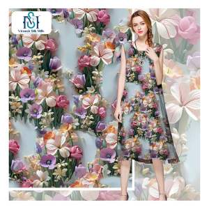 Haute qualité Keqiao approvisionnement rayonne viscose tissu numérique imprimé pour les vêtements - Product Image 2