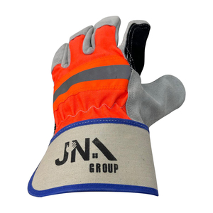 Gants de sport en cuir de vachette de haute qualité du Pakistan, logo personnalisé imprimé, protection au travail, cuir fendu - Product Image 2