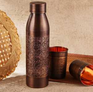 Bouteille d'eau authentique en cuivre pur pour le bureau, l'école, les voyages en plein air, la salle de sport et les besoins d'hydratation à la maison - Product Image 3