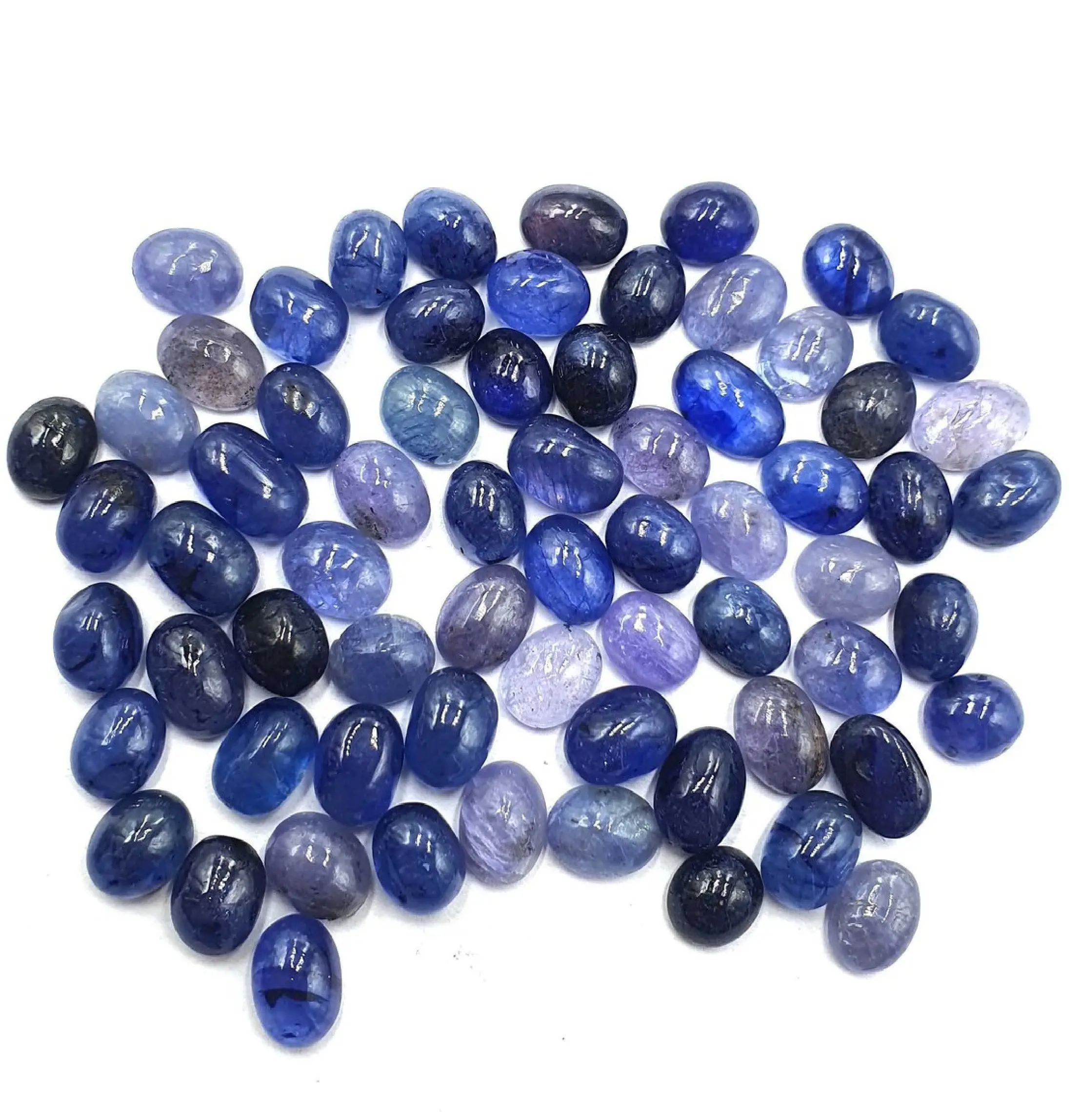 Loose Cabochon Cut Smooth Oval Shape Mineral Sapphire Gemstones Wholesale Tumble Stone