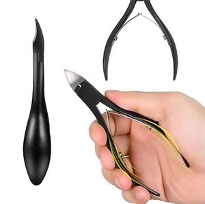Cortaúñas Profesional de Acero Inoxidable con Recubrimiento Negro, de Alta Resistencia, con Apertura de Mandíbula Ancha para el Cuidado de Uñas Gruesas de Dedos de Manos y Pies - Product Image 2