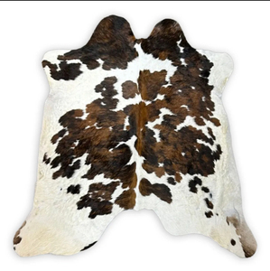 Piel de vaca brasileña tricolor natural de primera calidad - Product Image 3