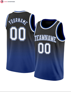 Vente chaude 100% Polyester Basketball Jersey pour hommes Logo personnalisé Tissu à séchage rapide et respirant pour les sports d'été - Product Image 2