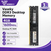 Vaseky DDR3 8GB 4GB 1600MHz 1333MHz ECC RAM de bureau PC3-12800 240PIN DIMM en stock pour mise à niveau du système PC, mémoire stable pour le jeu