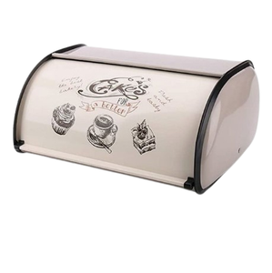 Contenedor de almacenamiento de alimentos de cocina, caja de pan de cocina de Metal de acero inoxidable, juego de recipientes de almacenamiento, Cubo de pan, caja de pan de Metal brillante - Product Image 6