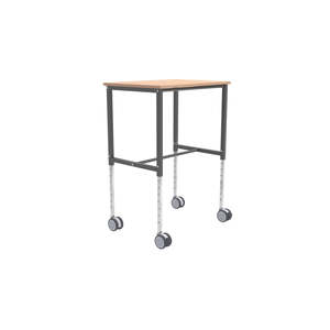 Beech Wood <b>Table</b> <b>with</b> Adjustable <b>Wheels</b> KM159-M-Ergo Industrial Office Furniture Ergonomic Trolleys - Product Image 1