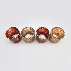 Bougeoir en verre de dernière conception, thème solide coloré, porte-bougie en mosaïque de verre multi-taille pour la décoration de la maison - Product Image 6