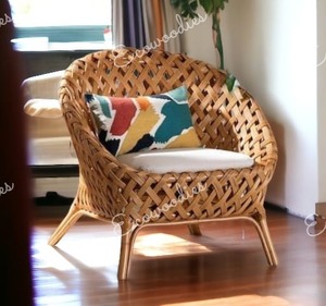 Sillón de ratán tejido a mano bohemio ecológico creativo de alta calidad para decoración y muebles de sala de estar - Product Image 5