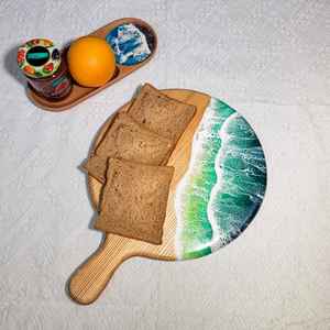 Tabla de Cortar de Madera de Resina con Acabado Liso, Hecha de Madera de Acacia y Mango, Diseñada para Mayor Comodidad - Product Image 1