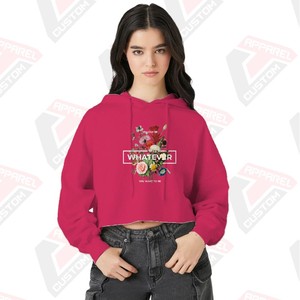 Stylish and Cozy Men's 100% Cotton Winter Crop Hoodie with Embroidered Digital Printing Beaded Customizable Lightweight Layering - Product Image 1