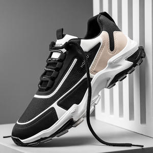 Zapatillas deportivas de malla para hombre al por mayor, parte superior de PU con estampado, sin marca de fábrica, con cordones, puntera cerrada, calzado deportivo, moda de otoño - Product Image 3