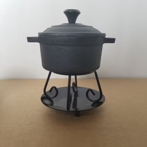 Candle Wax Melter Set Cast Iron Skillet <strong>Pan</strong> and Tealight Warmer Tart Pot - Product Image 2
