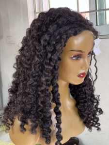 Raw Vietnamese Natural Human Hair, Wholesale Curly Raw Cuticle Aligned Hair, 100% Wavy Human Raw Closure Wig - Product Image 4