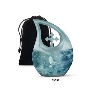 Urnas de lágrima de aluminio de pájaro únicas más vendidas para cenizas humanas con bolsa de terciopelo gratis - Product Image 6