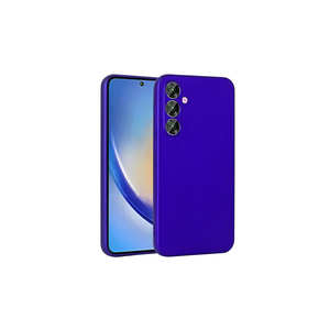Étui de protection en silicone liquide de qualité supérieure MRSA Premier Series pour Samsung Galaxy A35 Saks Blue Soft Silicon 14 Plus Animation - Product Image 1