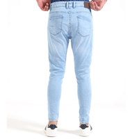 Jeans de Mezclilla para Hombre, Corte Recto, Estilo Casual, Ligeros, Lavados, con Logotipo Personalizado, Detalle de Botones, Transpirables
