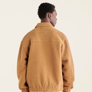 เสื้อแจ็คเก็ตขนสัตว์คลาสสิกสําหรับผู้ชาย - อบอุ่นและมีสไตล์ เหมาะสําหรับสวมใส่ในฤดูหนาวและการเดินทางลําลอง มีให้เลือกหลายสี - Product Image 4