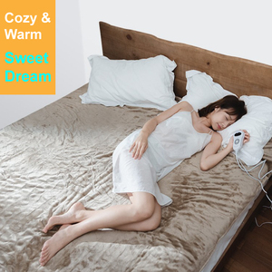 Manta eléctrica de lana de franela suave lavable a máquina personalizada colchón calentado con controlador de temperatura y tiempo - Product Image 6