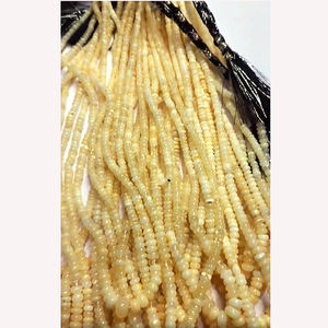 Perles lisses en opale éthiopienne blanche de haute qualité à 21 brins 825 Cts 16 pouces Iroc ventes perles de pierres précieuses en vrac 3-5mm - Product Image 4