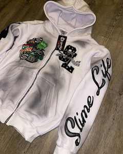 Sudadera con capucha y sudadera Unisex lavada con ácido 450gsm 320gsm Sudadera con capucha Puff Impreso Bordado desgastado Sudadera para hombre Logotipo personalizado - Product Image 3