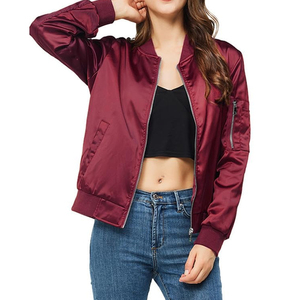 Latest Stylish Women's Satin Bomber <b>Jacket</b> Most Popular Product New Style <b>Lightweight</b> Women's Satin Bomber <b>Jacket</b> - Product Image 6
