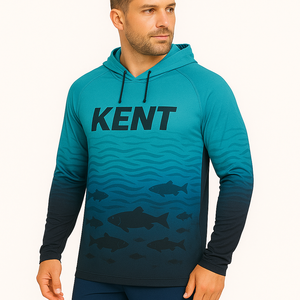 Camisa de pesca sublimada con capucha de talla grande UPF 50 + Premium Anti-UV de secado rápido que absorbe la humedad para pescadores para deportes al aire libre - Product Image 5