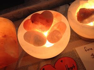 Sculpté à la main Himalaya Rose Rock Salt Bowl Lampe Naturel Home Office Decor Export Qualité Artisanat du Pakistan - Product Image 6