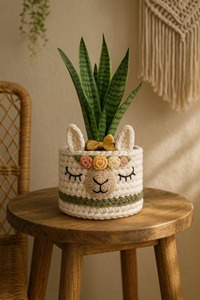 Unicorn <b>Basket</b> Stationery and Hair Essentials Organizer Cute Handmade Storage for Kids Room Playroom and Desk Use From India - Product Image 2