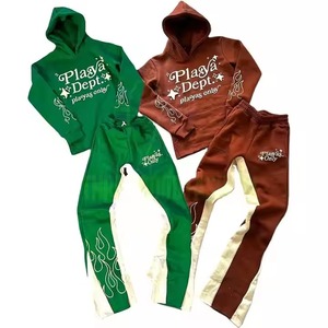 Chándales acampanados Personalice Puff Printing Winter Sweat Suits con su logotipo. Todo adaptado a sus necesidades. - Product Image 2