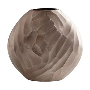 Vase à fleurs en métal avec motif de vagues de sable pour centre de table de mariage, décoration de salon, pot à fleurs décoratif pour la décoration de Noël - Product Image 1