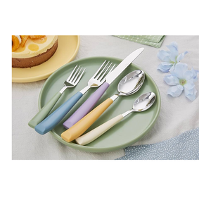 Ensemble de couverts en acier inoxydable poignée en résine pour vaisselle ensemble de service en acier miroir 100% produit fait main de haute qualité - Product Image 4