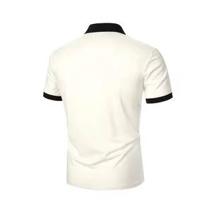 เสื้อยืดโปโลแขนสั้นผ้าฝ้าย100% สำหรับผู้ชายเสื้อผ้าฤดูร้อนงานตามสั่งสี - Product Image 3