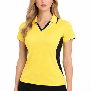 Polo en polyester pour femme 2026, personnalisable avec logo imprimé, respirant, tricoté, à manches courtes, décontracté, pour le golf, commande en gros - Product Image 4