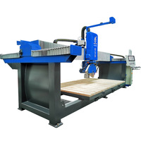 HUALONG Maschinen HLNC-650+ italienische CNC 4+1 Achse 45 Grad Miter Granit-Schneidemaschine CNC Steinbrücke-Säge für Marmorplatte