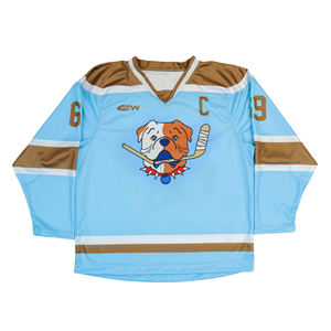 Camisetas de Hockey sobre Hielo al por Mayor, Uniformes de Equipo Lisos, Camisetas de Entrenamiento de Poliéster de Secado Rápido, Transpirables, Antibacterianas, Sublimación Frontal - Product Image 1