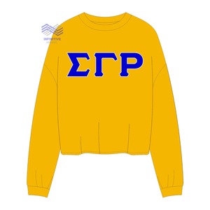Sweat-shirt imprimé en coton 100% pour femme Sigma Gamma Rho Golden Winter avec logo sur le devant - Product Image 1