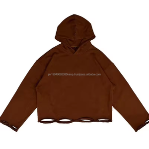 Sudadera con Capucha de Felpa Francesa Gruesa de 420 g/m², Estilo Urbano Vintage, Desgastada, con Dobladillo sin Rematar - Product Image 1
