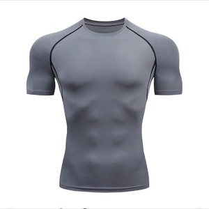 2025 nouveau été vêtements de sport sport compression t-shirt fitness course costume jogging vêtements de sport hommes sport jogging t-shirt - Product Image 3
