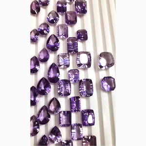 108 piezas de amatista Natural 14x10MM 16x12MM 18x13mm 20x17mm faceta de pera ovalada 1002 Cts lote Iroc Venta de piedras preciosas sueltas de calidad - Product Image 2