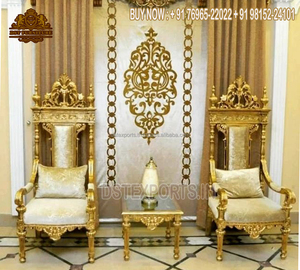 Fauteuils d'appoint sculptés de style turc, chaises de salon sculptées à la main de style baroque, fauteuils de salon luxueux à double sculpture pour villa, Royaume-Uni - Product Image 5