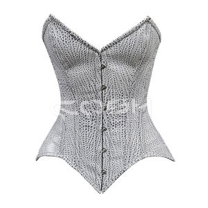 Corsé de PVC con Estampado de Piel de Serpiente Personalizado, Corsé de Alta Compresión con Varillas de Acero, Cinturilla Moldeadora, Proveedor de Corsés de Moda - Product Image 1