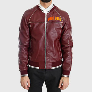 Veste d'université en cuir d'hiver personnalisable avec logo brodé en chenille sur le devant, marque personnalisée coupe-vent-Vente en gros - Product Image 4