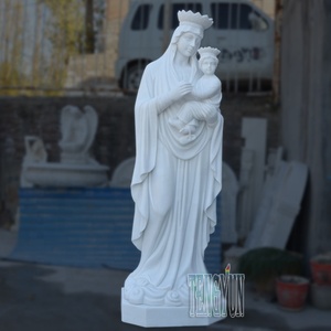Estatua <span class=keywords><strong>de</strong></span> <span class=keywords><strong>la</strong></span> Virgen María con el Niño Jesús, Figura <span class=keywords><strong>de</strong></span> María y el Niño Jesús para Lápida - Product Image 5